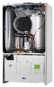 Boiler with cover off